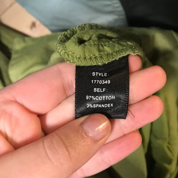 CURRENT AIR - WOMEN'S SMALL -GREEN COTTON BLEND OVERALLS ~ WIDE LEG TROUSERS - Picture 4 of 4